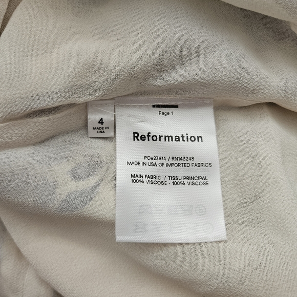 Reformation Annabell Mini Crepe Dress in Jaspar Size 4 - Picture 9 of 10